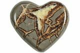 Polished Utah Septarian Heart - Beautiful Crystals #206492-1